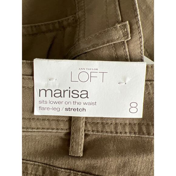 Ann Taylor Loft Marisa Flared Leg Jeans Women's Size 8 Green Denim Stretch NWT - Picture 3 of 5